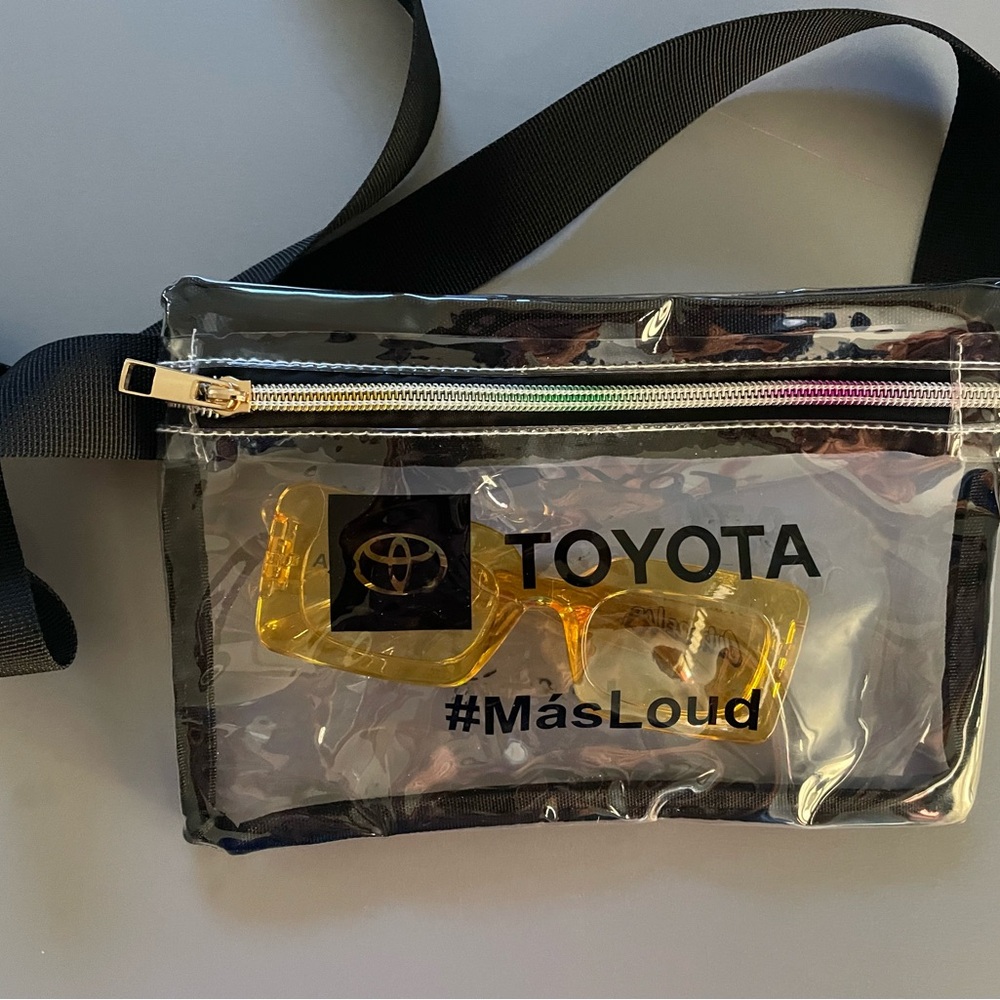 Clear Belt Bag with Black Strap